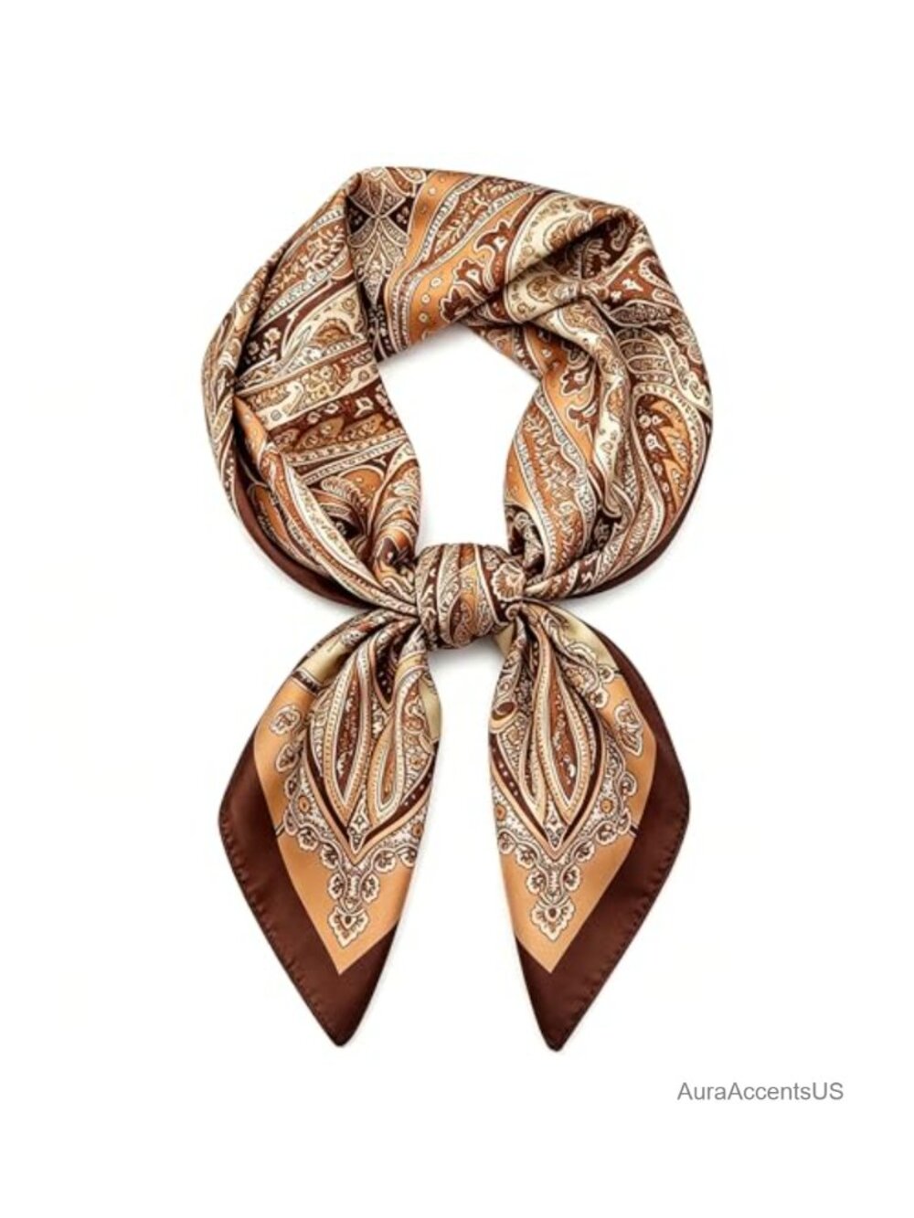 Silk Feeling Satin Head Scarf 27.5" Square Bandana Neck Wrap Women